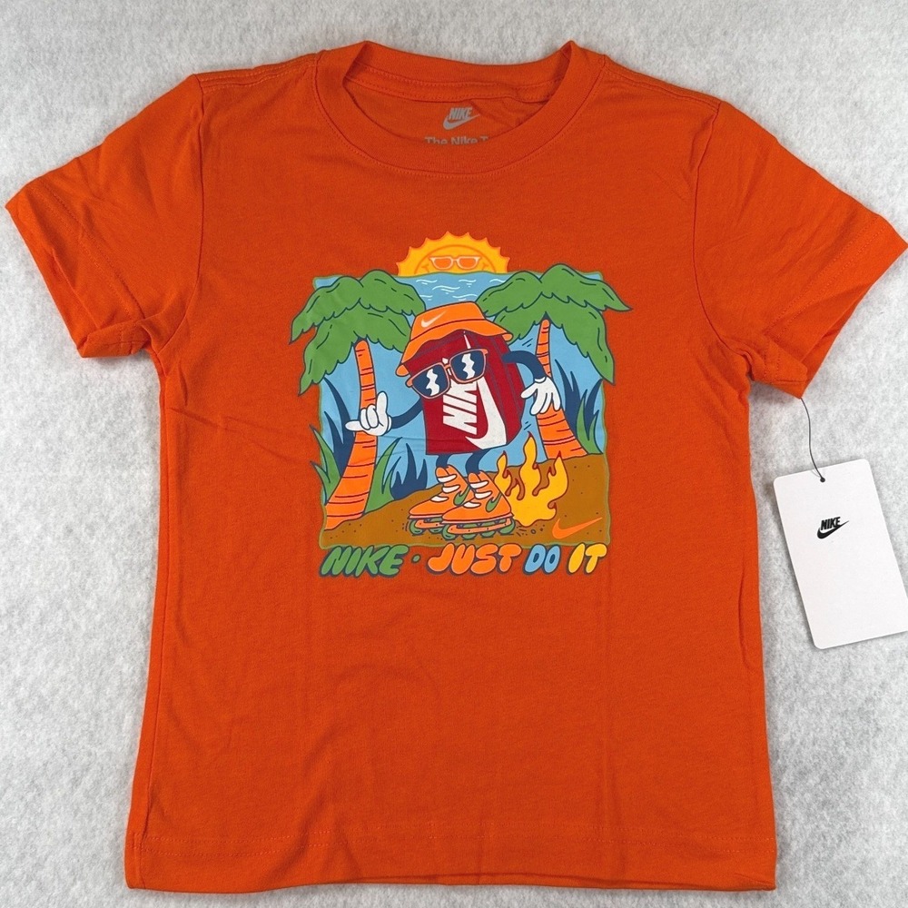 Nike Toddler Boys Size 3T Orange Just Do It Graphic T Shirt‎ NWT